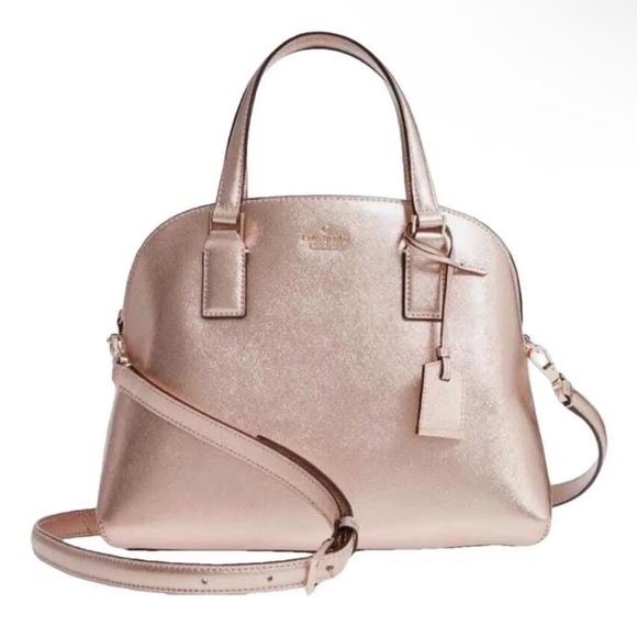 kate spade Handbags - Kate Spade Medium Rose Gold Leather Dome Satchel